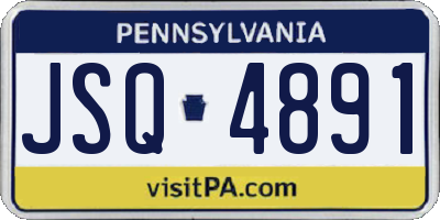 PA license plate JSQ4891