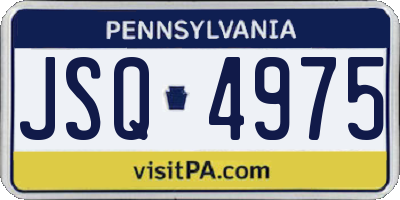 PA license plate JSQ4975