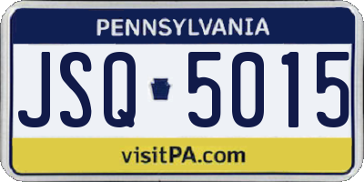 PA license plate JSQ5015