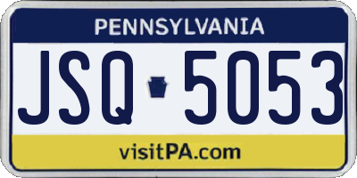 PA license plate JSQ5053