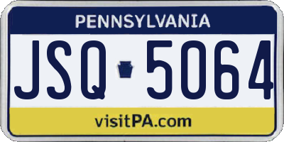 PA license plate JSQ5064