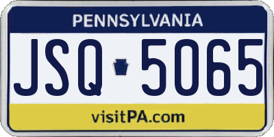 PA license plate JSQ5065