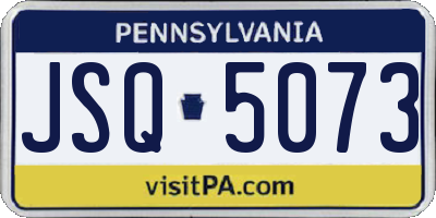 PA license plate JSQ5073