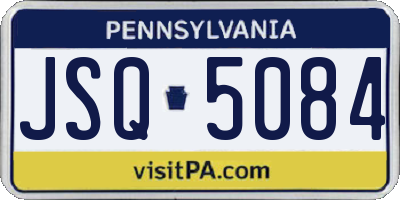PA license plate JSQ5084
