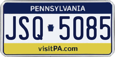 PA license plate JSQ5085