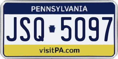 PA license plate JSQ5097