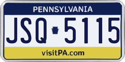PA license plate JSQ5115