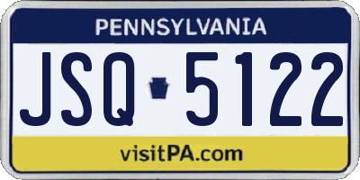 PA license plate JSQ5122