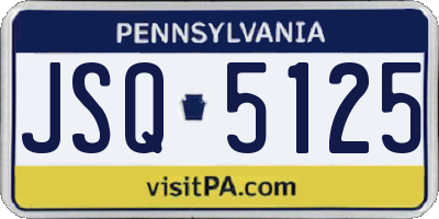 PA license plate JSQ5125