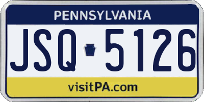 PA license plate JSQ5126