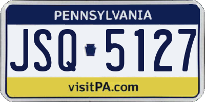 PA license plate JSQ5127