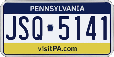 PA license plate JSQ5141