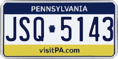 PA license plate JSQ5143