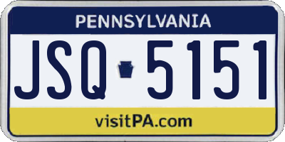 PA license plate JSQ5151
