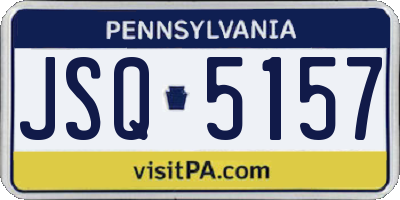 PA license plate JSQ5157