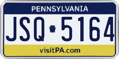 PA license plate JSQ5164
