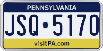 PA license plate JSQ5170