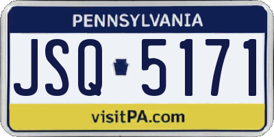PA license plate JSQ5171