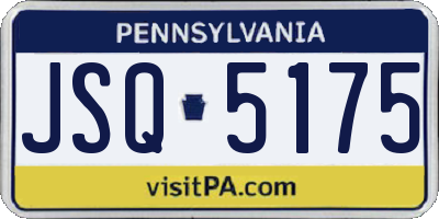 PA license plate JSQ5175