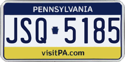 PA license plate JSQ5185
