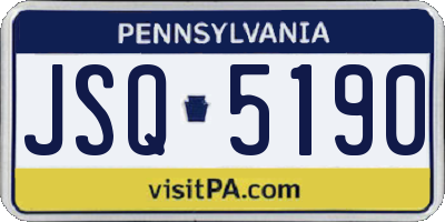 PA license plate JSQ5190