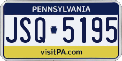 PA license plate JSQ5195