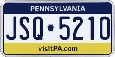 PA license plate JSQ5210