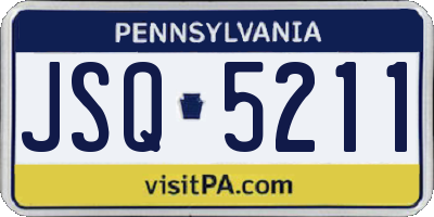 PA license plate JSQ5211