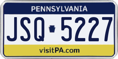 PA license plate JSQ5227