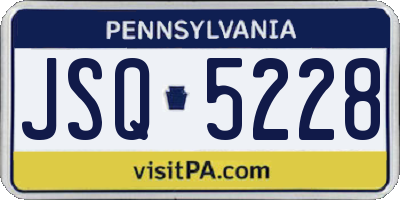 PA license plate JSQ5228