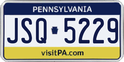 PA license plate JSQ5229