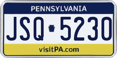 PA license plate JSQ5230