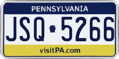 PA license plate JSQ5266