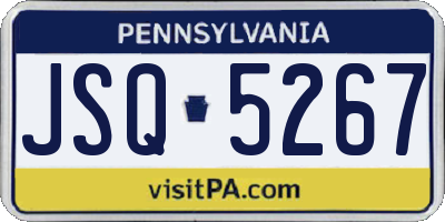 PA license plate JSQ5267