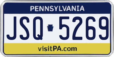 PA license plate JSQ5269