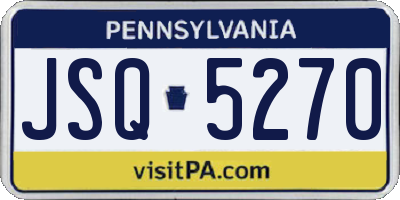 PA license plate JSQ5270