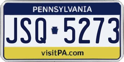 PA license plate JSQ5273