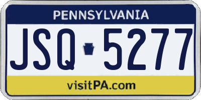 PA license plate JSQ5277