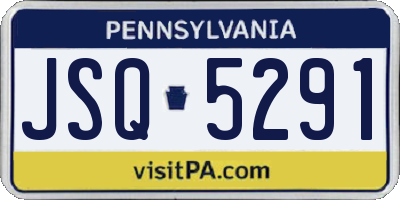 PA license plate JSQ5291