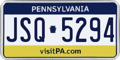 PA license plate JSQ5294