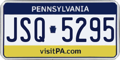 PA license plate JSQ5295