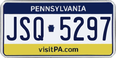 PA license plate JSQ5297