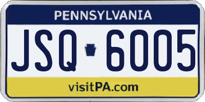 PA license plate JSQ6005