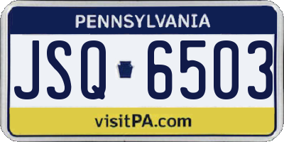 PA license plate JSQ6503