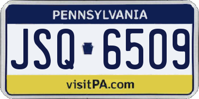 PA license plate JSQ6509
