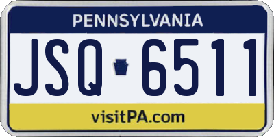 PA license plate JSQ6511