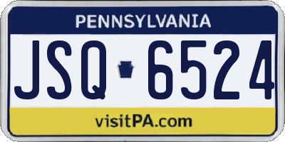 PA license plate JSQ6524