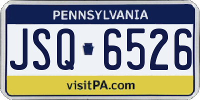 PA license plate JSQ6526
