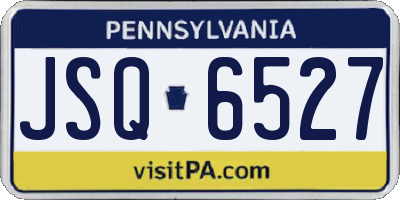 PA license plate JSQ6527