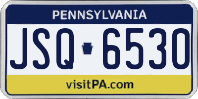 PA license plate JSQ6530